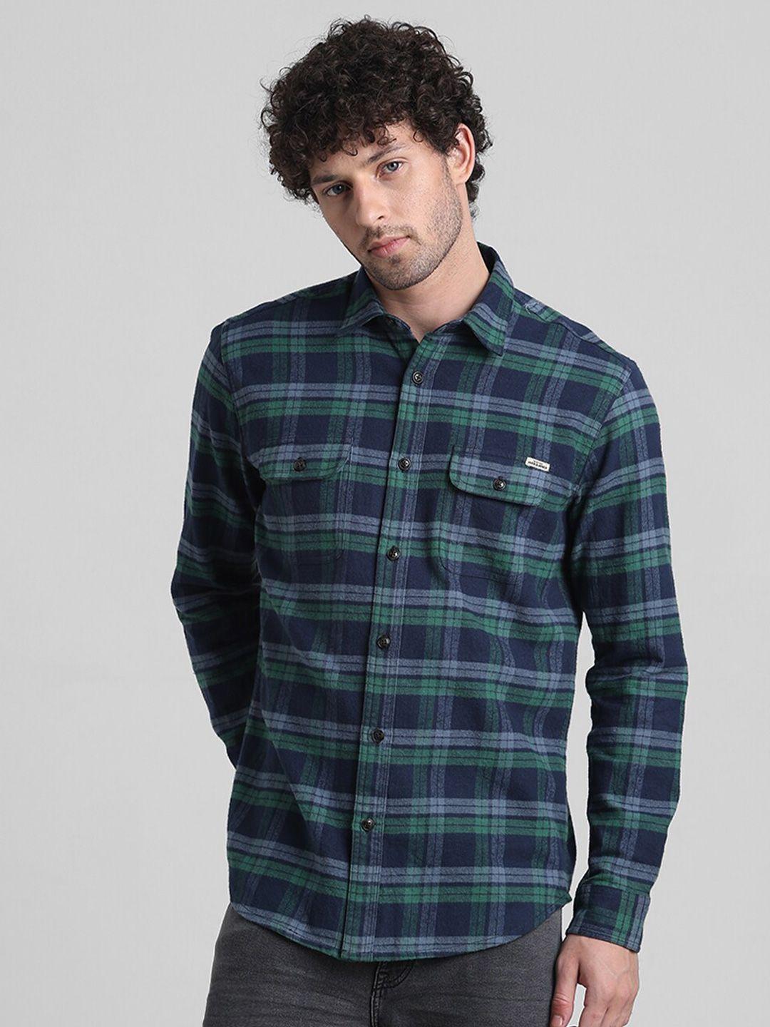 jack & jones checked pure cotton casual shirt