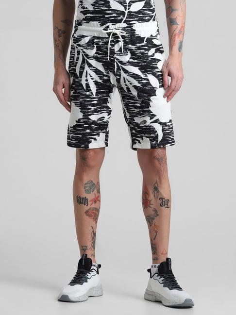 jack & jones cloud dancer cotton regular fit printed shorts