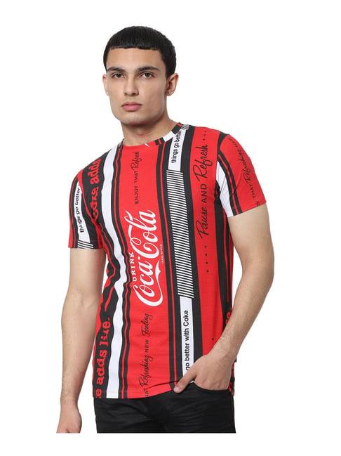 jack & jones coke red graphic print t-shirt