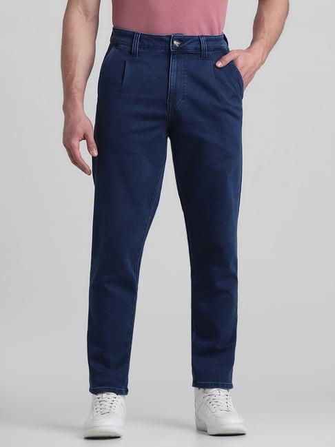 jack & jones dark blue denim cotton anti fit jeans