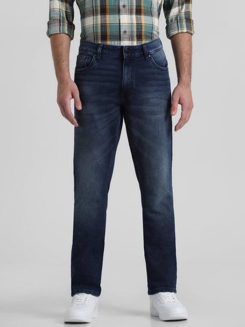 jack & jones dark blue denim slim fit jeans