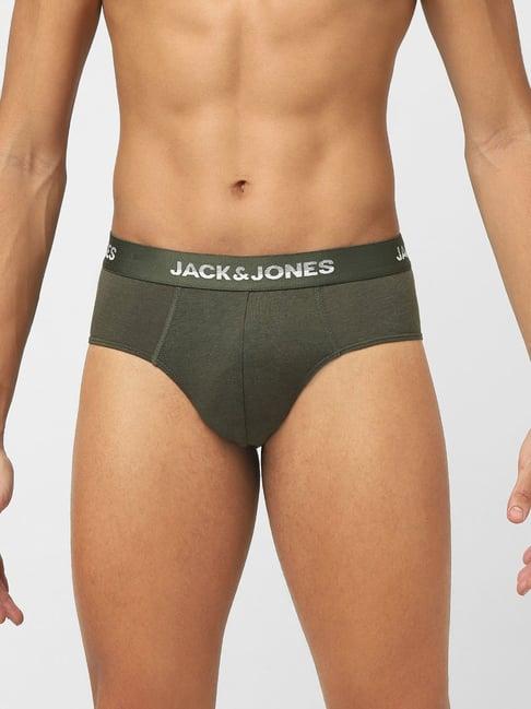 jack & jones dark green regular fit briefs