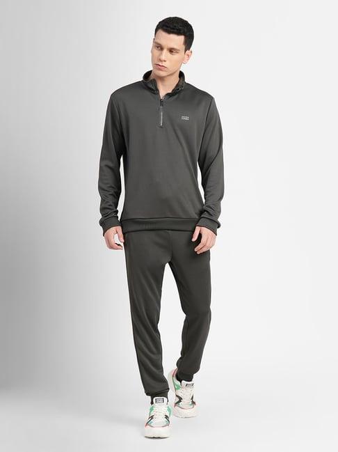 jack & jones dark grey slim fit tracksuit