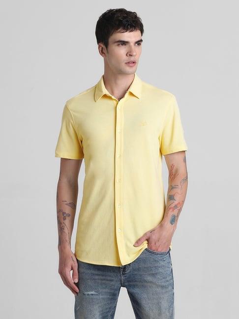 jack & jones golden haze cotton slim fit shirt