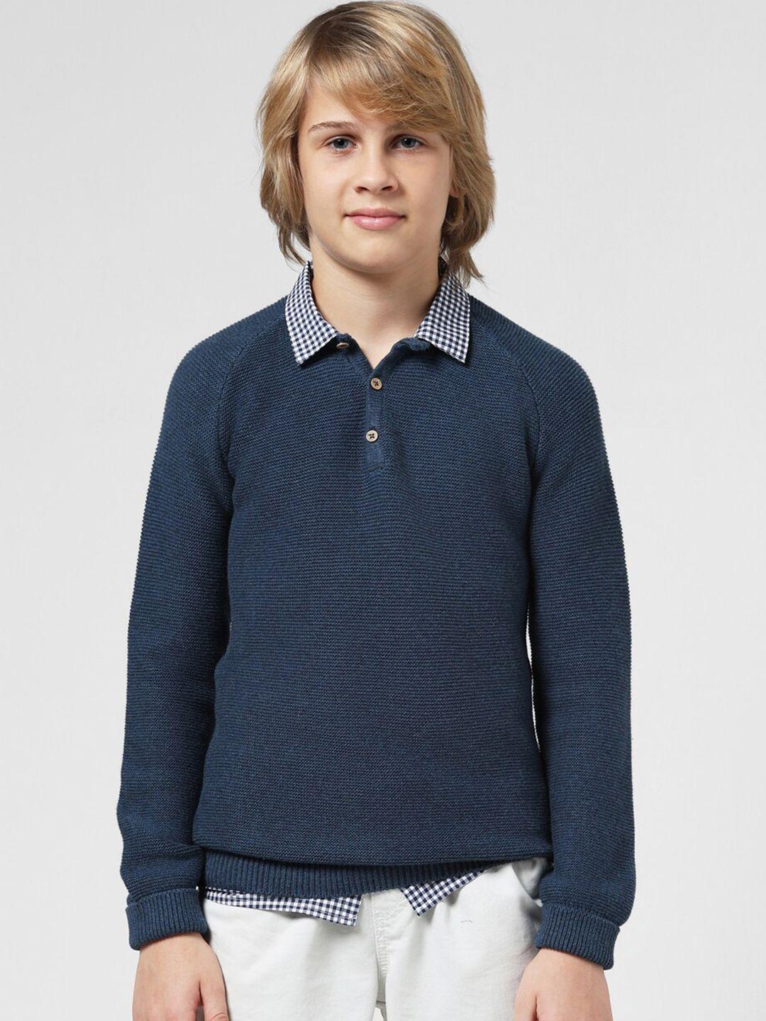 jack & jones junior boys long sleeves pure cotton pullover