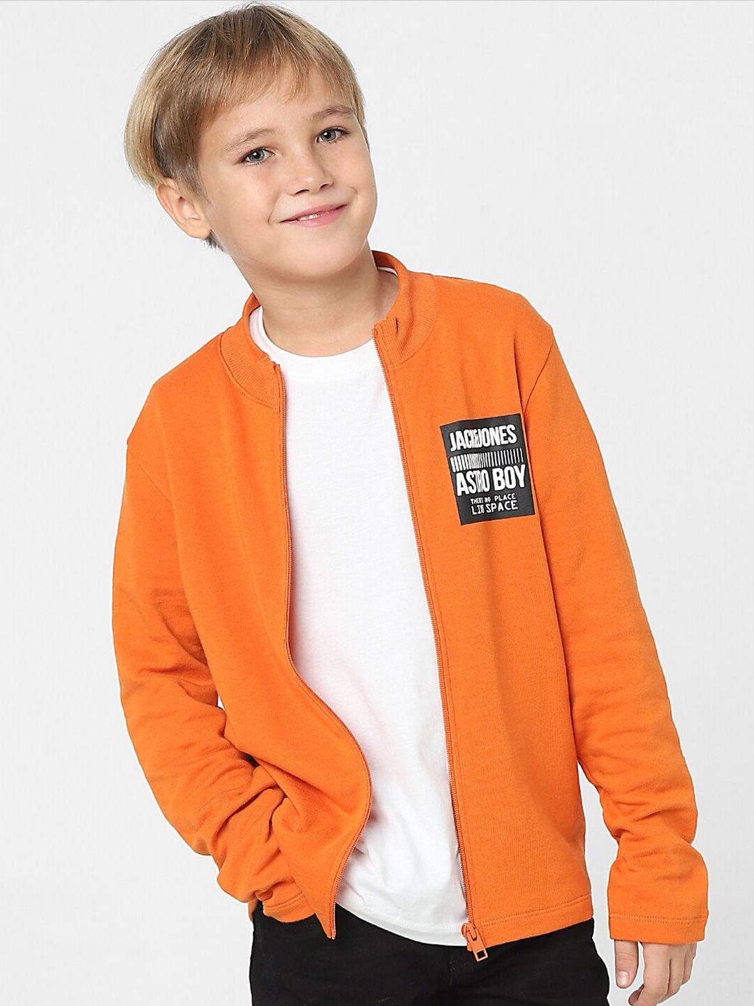 jack & jones junior boys orange sweatshirt