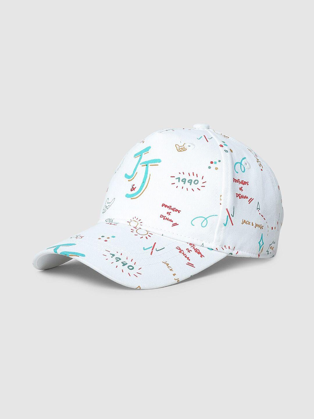 jack & jones junior boys printed cotton baseball cap