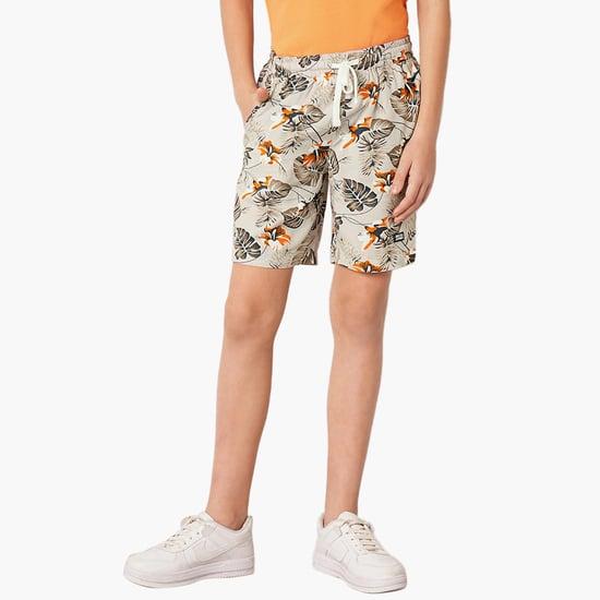 jack & jones junior boys tropical print elasticated shorts
