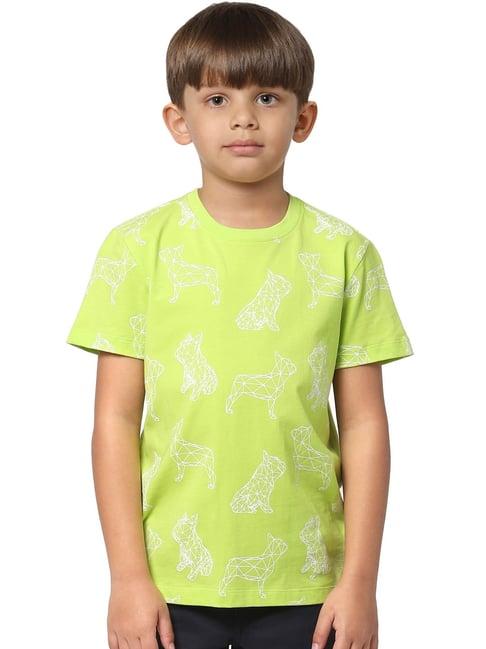 jack & jones junior lime green printed t-shirt