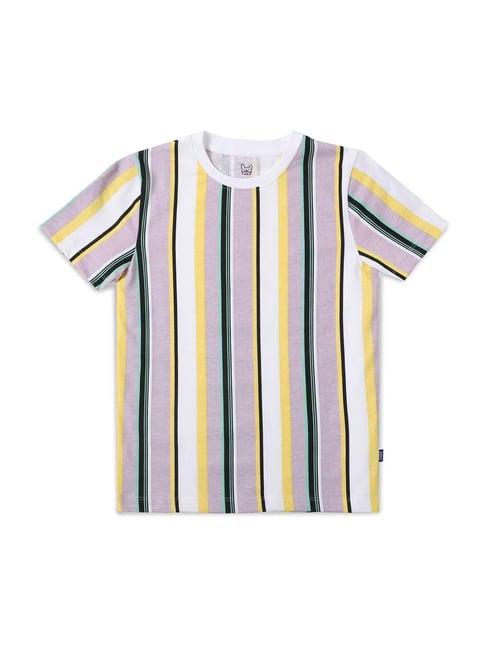 jack & jones junior multicolor cotton striped t-shirt