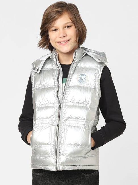 jack & jones junior silver cotton regular fit fit jacket