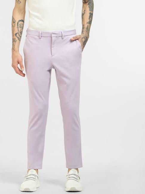 jack & jones lilac slim fit trousers