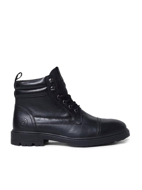 jack & jones men's black derby boots