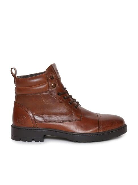 jack & jones men's brown derby boots