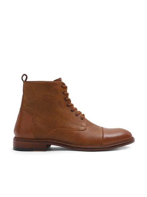 jack & jones men's brown derby boots