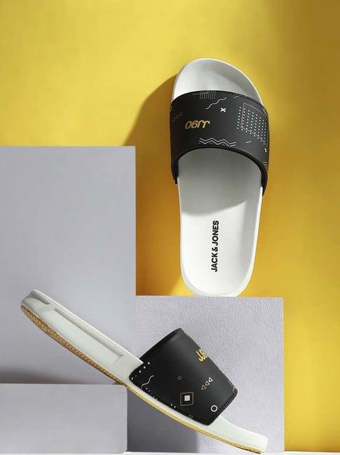 jack & jones men's white slides