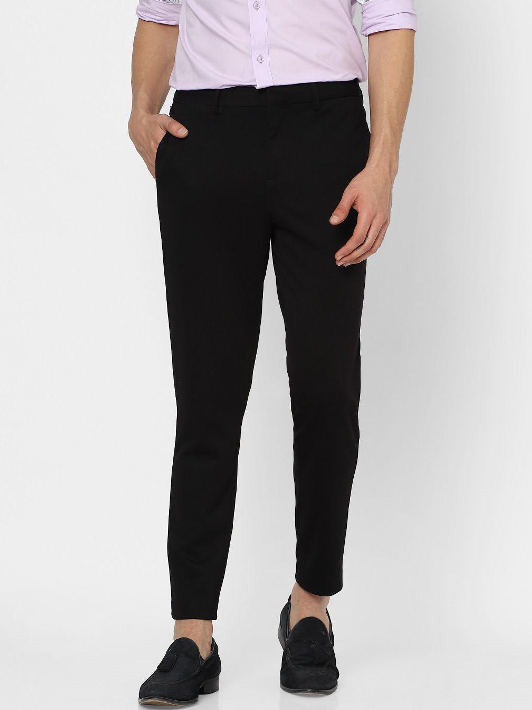 jack & jones men black trousers