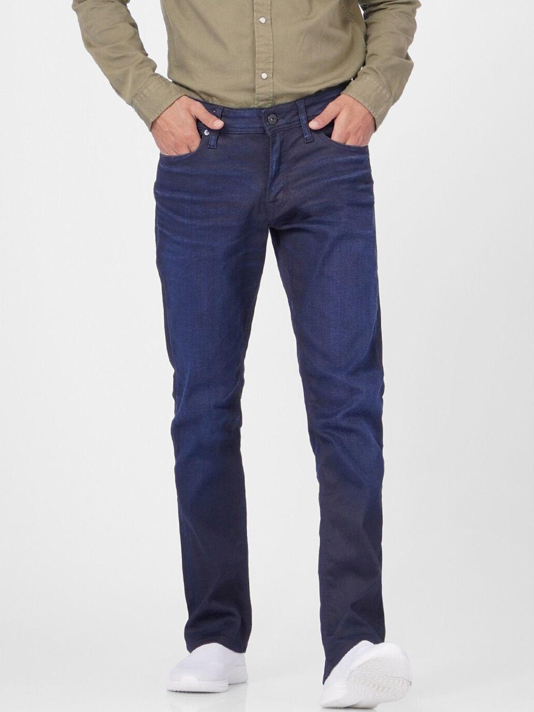 jack & jones men blue low-rise jeans