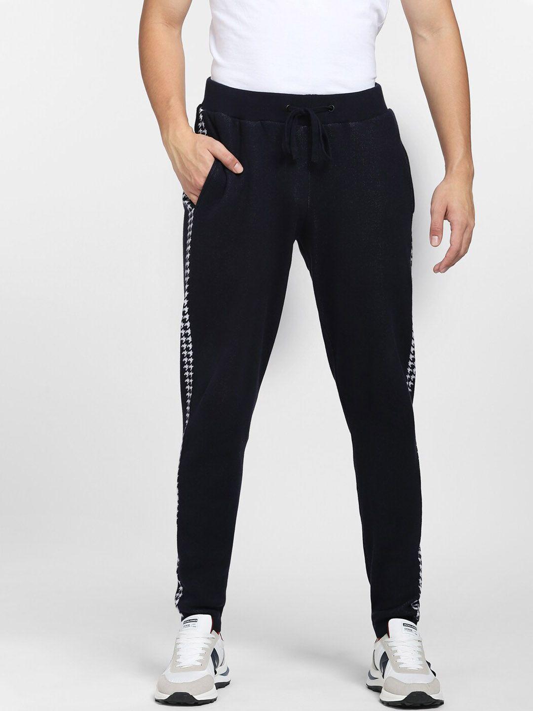 jack & jones men blue solid track pants