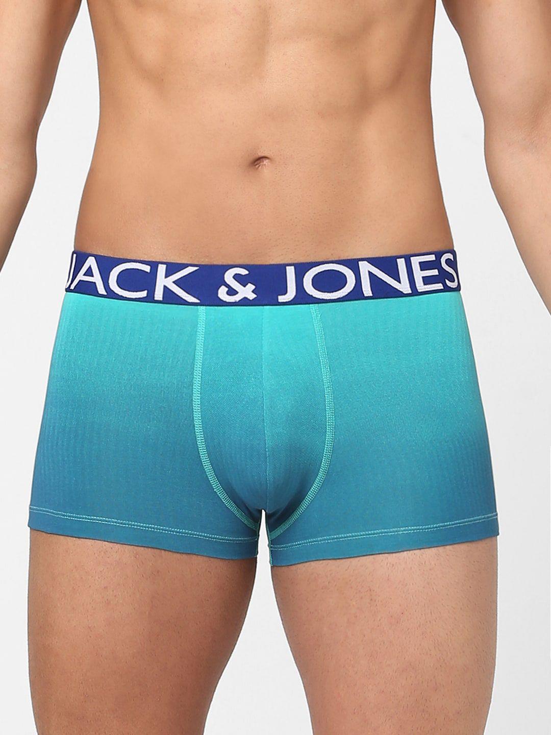 jack & jones men blue solid trunk