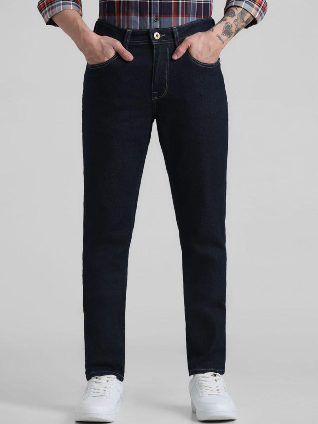 jack & jones men blue stretchable jeans