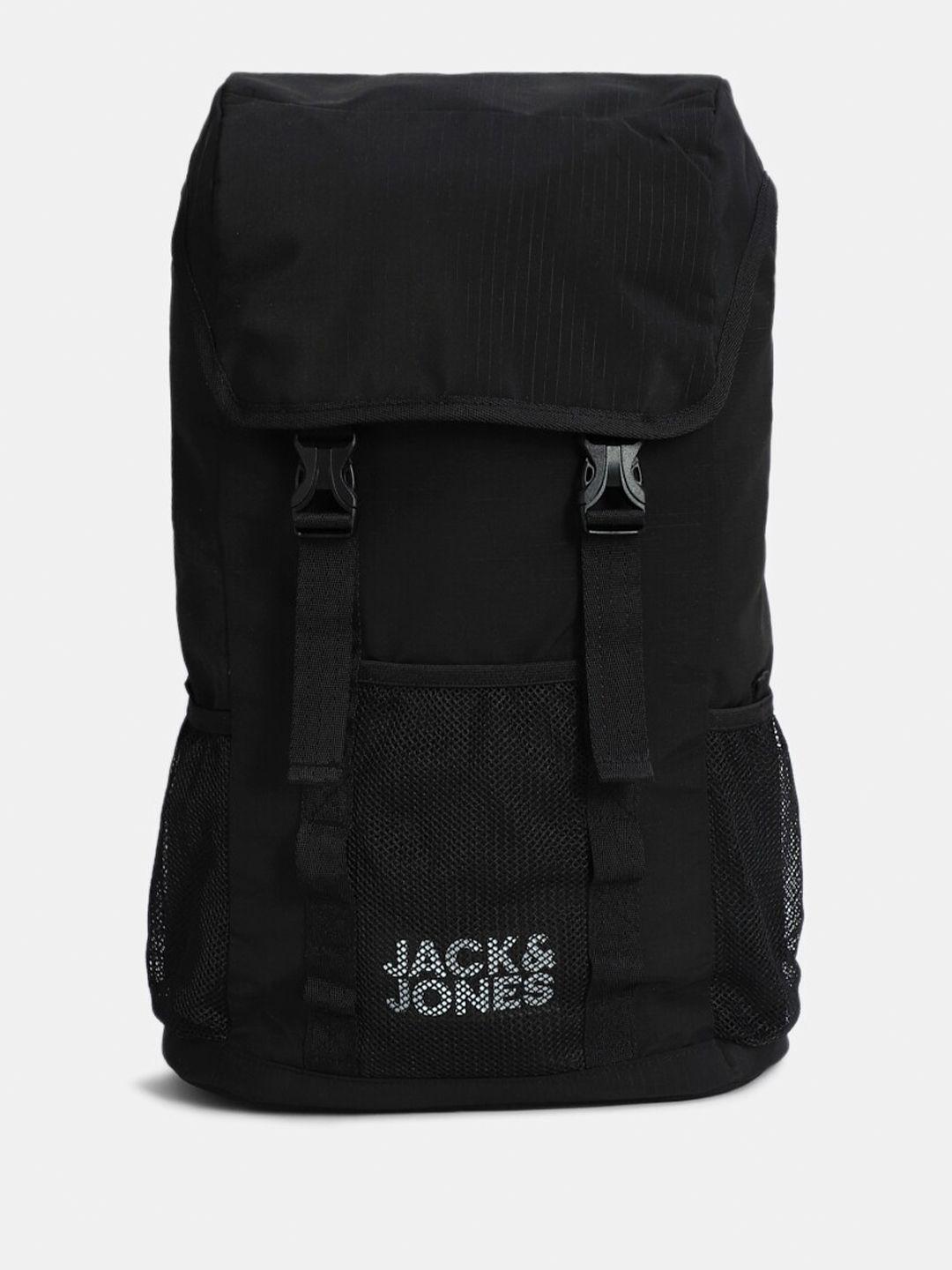 jack & jones men brand logo printed backpack