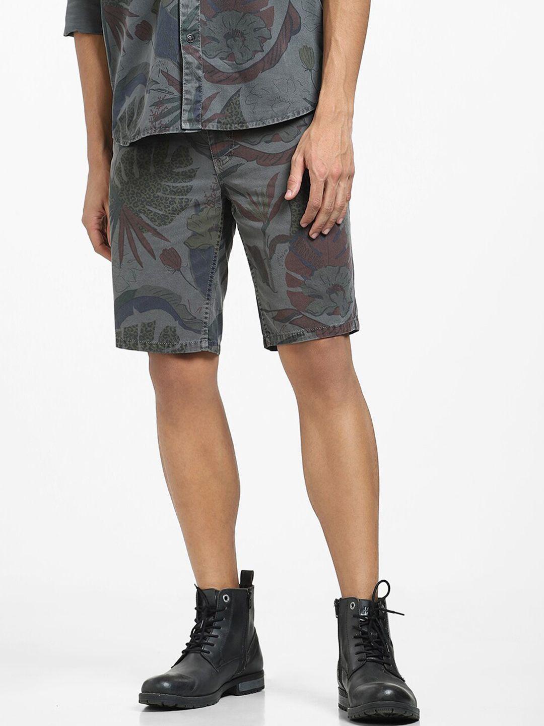 jack & jones men floral printed regular fit shorts