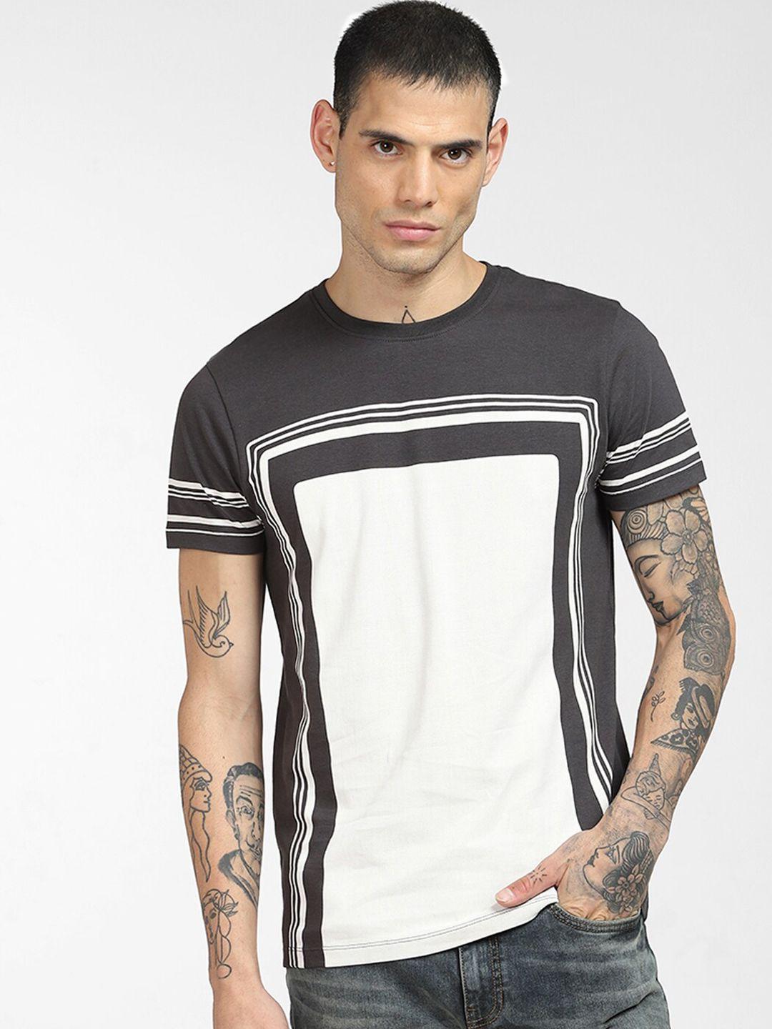 jack & jones men grey polo collar slim fit t-shirt