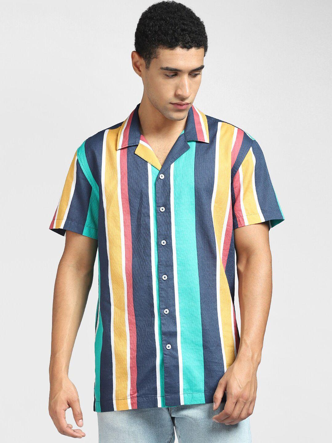 jack & jones men multicoloured slim fit casual shirt