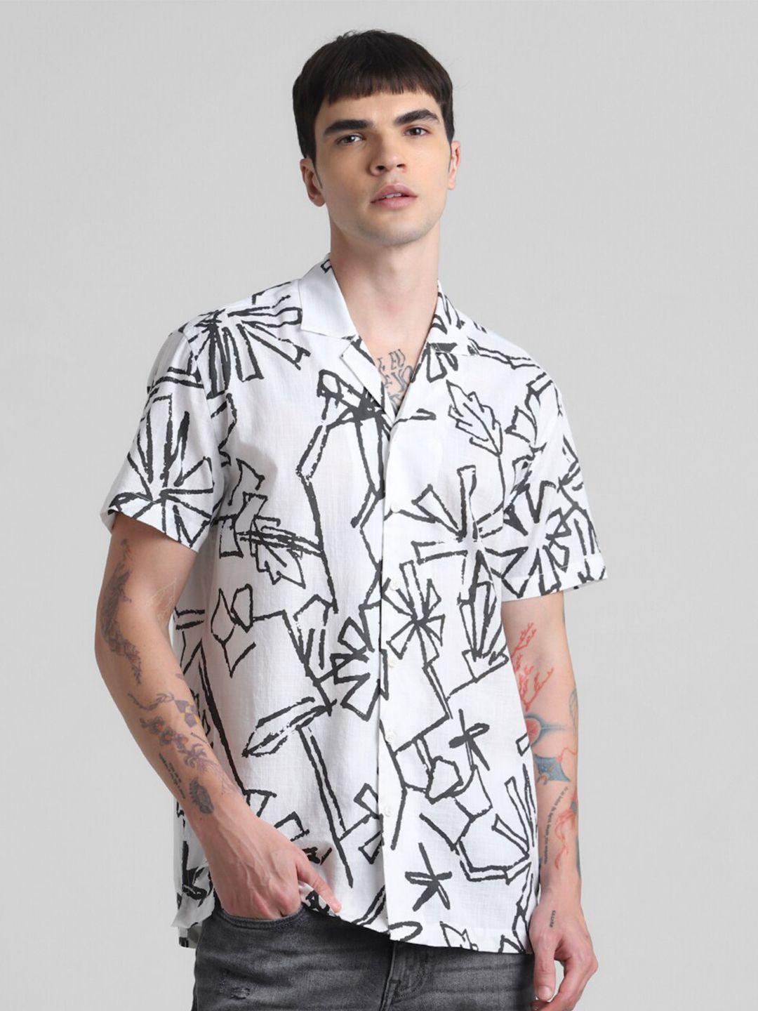 jack & jones men opaque printed casual shirt