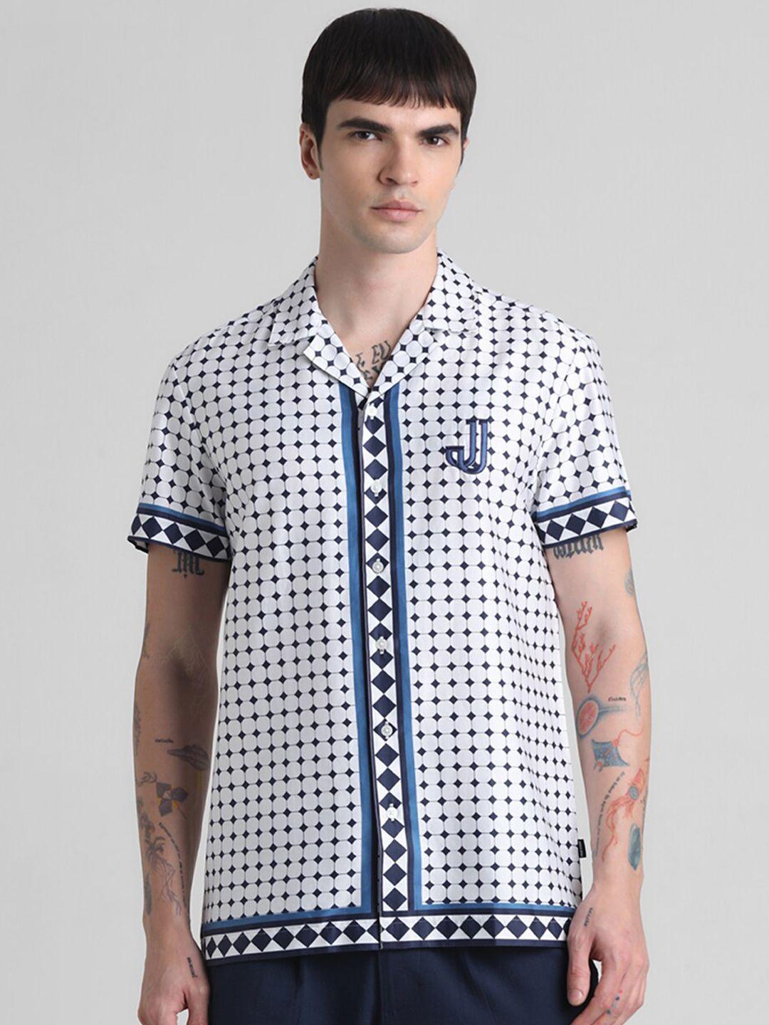 jack & jones men opaque printed casual shirt