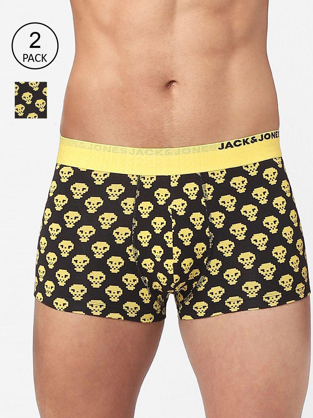 jack & jones men pack of 2 printed cotton trunks 116799201