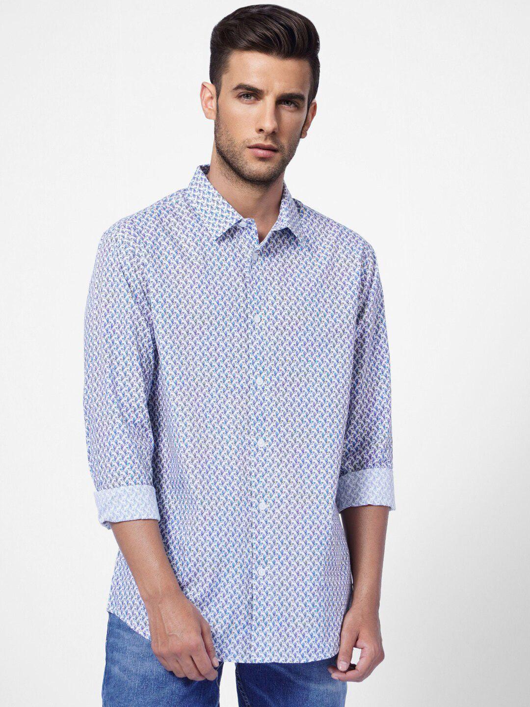 jack & jones men printed cotton casual shirt