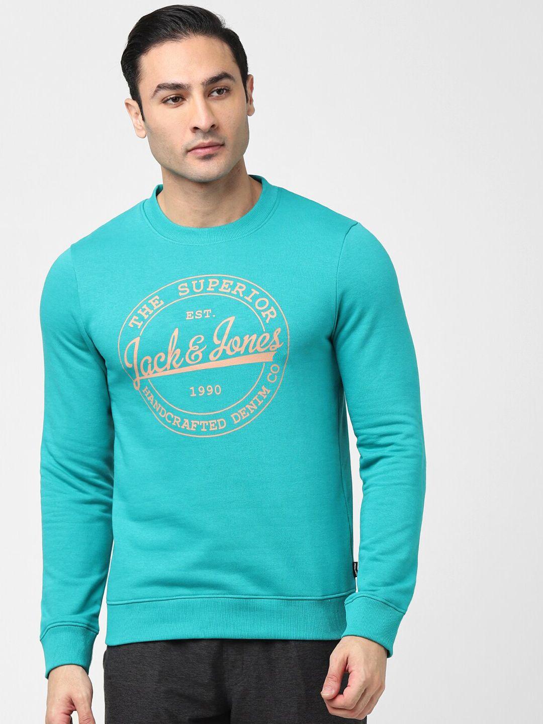 jack & jones men printed cotton sweatshirt