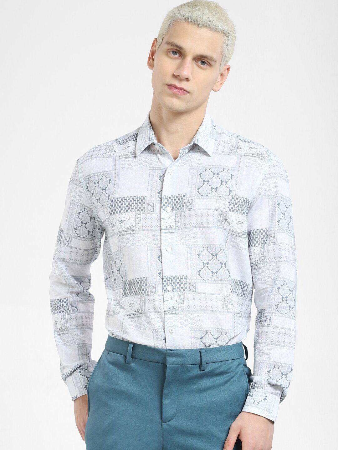 jack & jones men printed formal cotton shirt