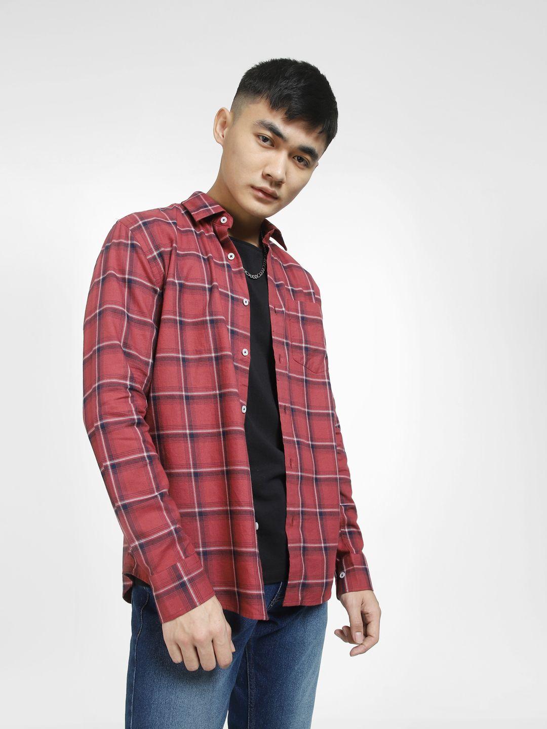 jack & jones men slim fit tartan checks checked casual shirt