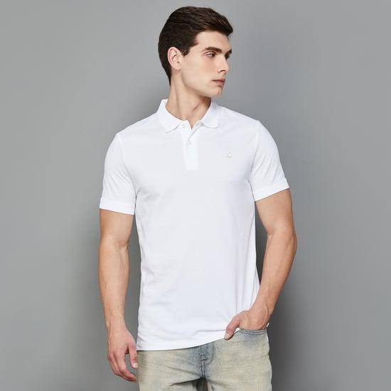 jack & jones men solid regular fit polo t-shirt