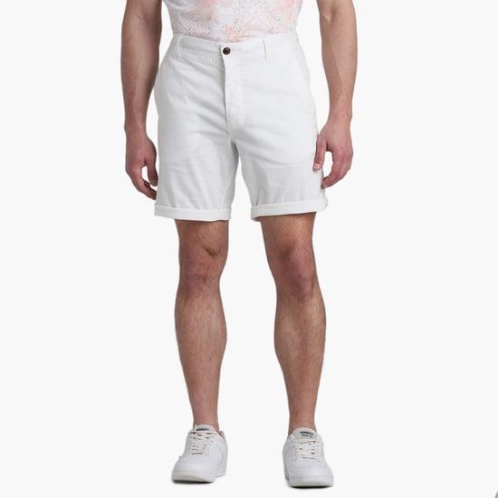 jack & jones men solid regular fit shorts