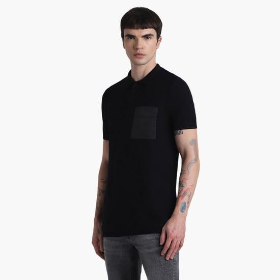 jack & jones men solid slim fit polo t-shirt