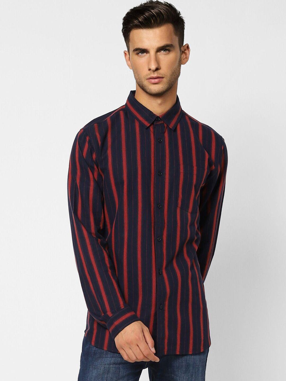 jack & jones men striped casual cotton shirt