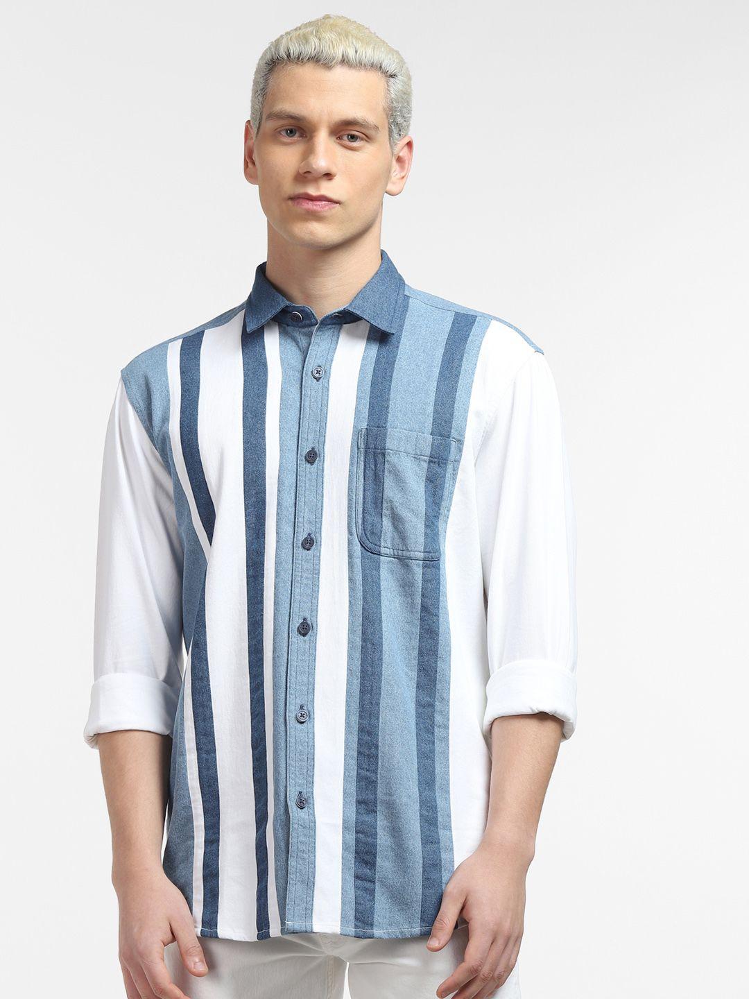 jack & jones men striped casual shirt