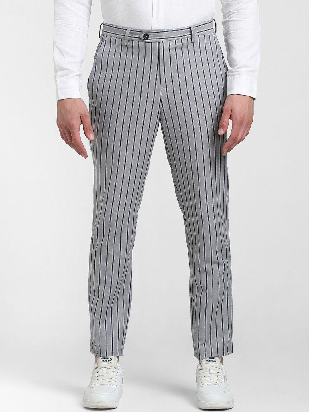 jack & jones men striped trousers