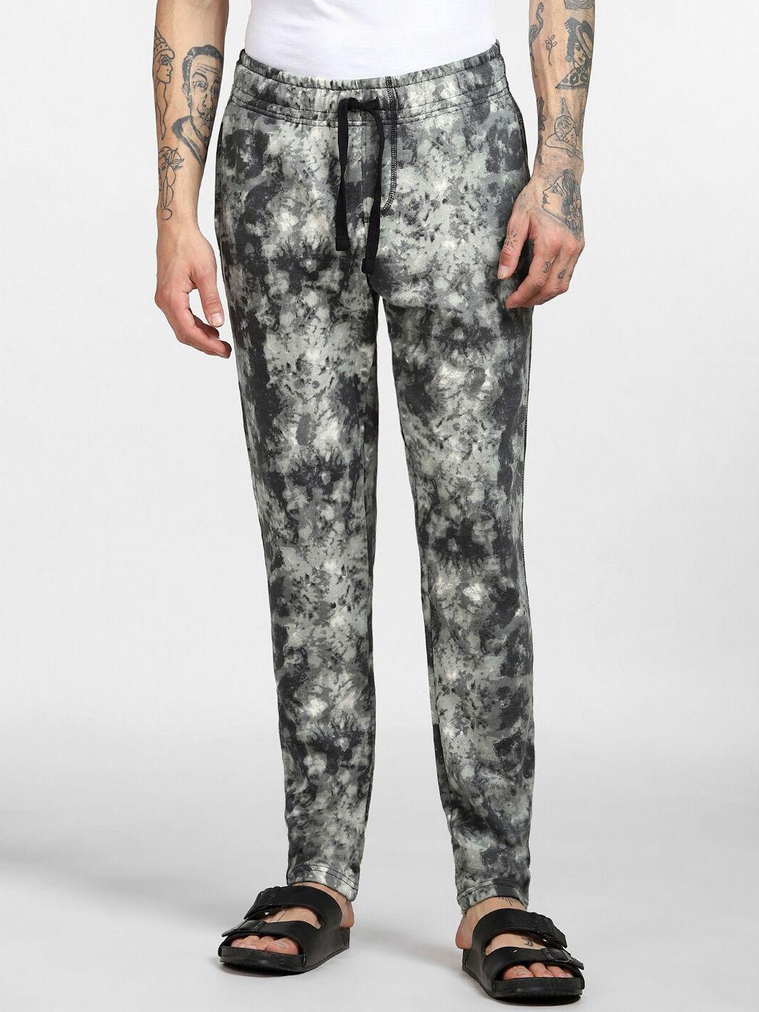 jack & jones men tie and dye printed regular fit track pants