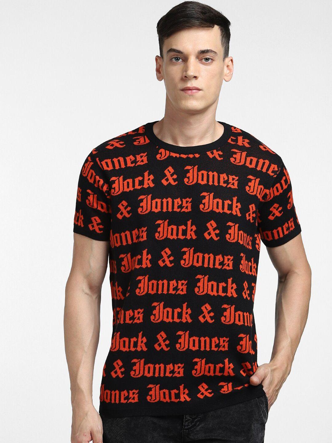 jack & jones men typography printed t-shirt
