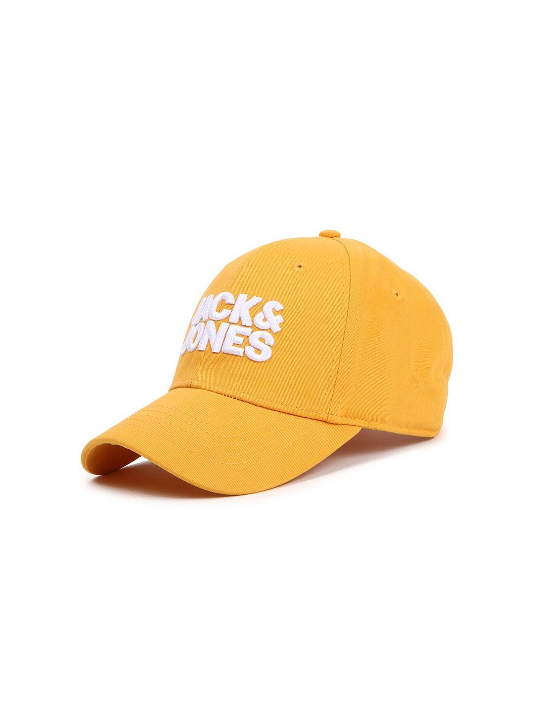 jack & jones men yellow & white baseball cap