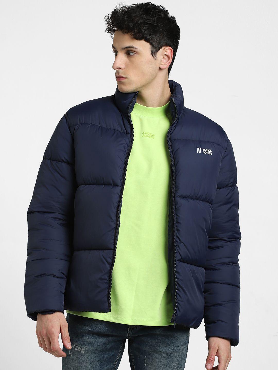 jack & jones mock collar padded jacket