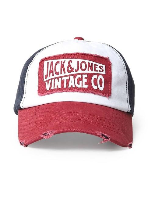 jack & jones multicolor cotton applique baseball cap