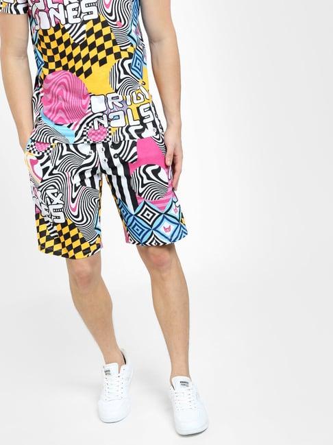 jack & jones multicolor regular fit cotton shorts