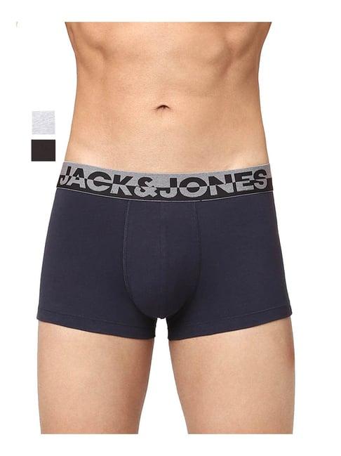 jack & jones multicolor regular fit trunks - pack of 3