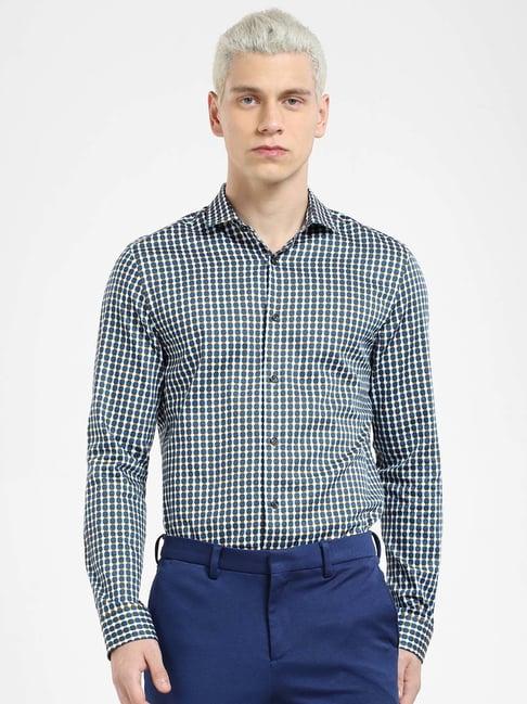 jack & jones multicolor slim fit cotton shirt